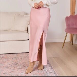Pink Lily Blush Maxi Skirt